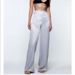 NWT Wide Leg Satin Pants
